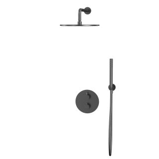 Душевой комплект термостатический WHITECROSS Y YSET08GM оружейная сталь